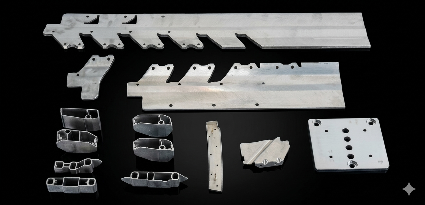 Aluminum profile processing and stampings at Evotec GmbH
